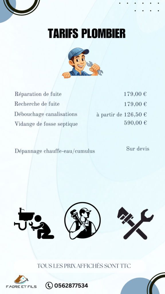 Tarif plombier Toulouse